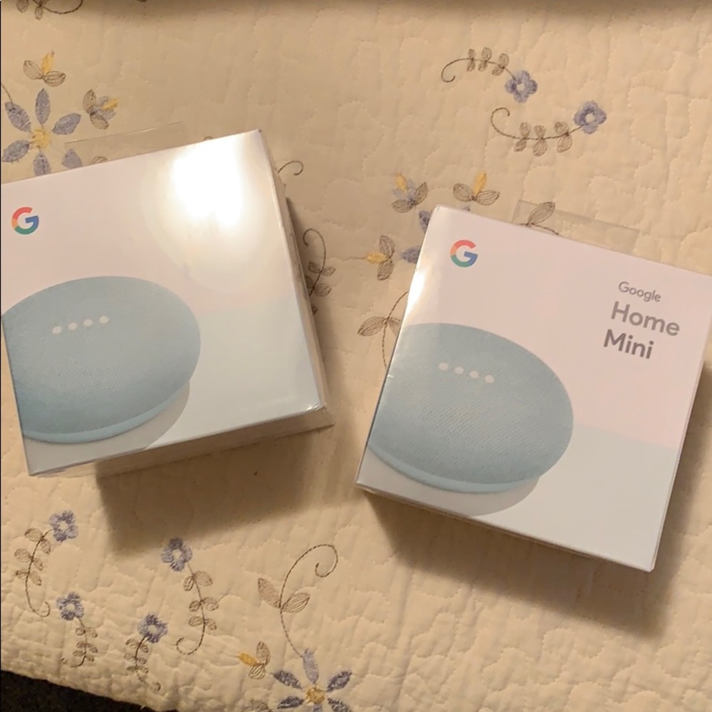 2 Aqua google home minis
